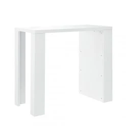 HELLOSHOP26 Table De Bar Bistrot Avec 3 étagères 117 Cm Blanc 03_0006221 -Vente-unique shop table de bar bistrot avec 3 etageres 117 cm blanc 030006221 11038980 28836690 1140x1140