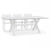 Alterego Table De Jardin Design 'PORTO' Blanche Avec Pied En X