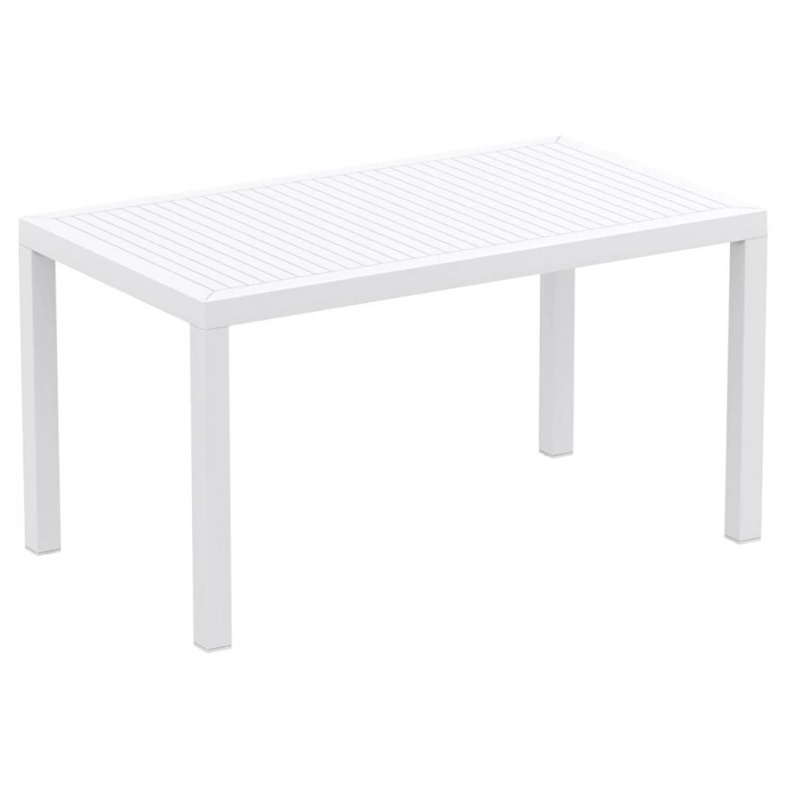 Alterego Table De Jardin 'ENOTECA' Design En Matière Plastique Blanche - 140x8... 3 Alterego Table De Jardin 'ENOTECA' Design En Matière Plastique Blanche - 140x8...