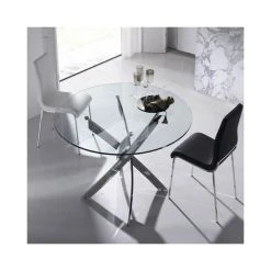 Paris Prix Table De Repas Ronde En Verre """"Alessio"""" 120cm Argent 5 Paris Prix Table De Repas Ronde En Verre """"Alessio"""" 120cm Argent -Vente-unique shop table de repas ronde en verre alessio 120cm argent 1