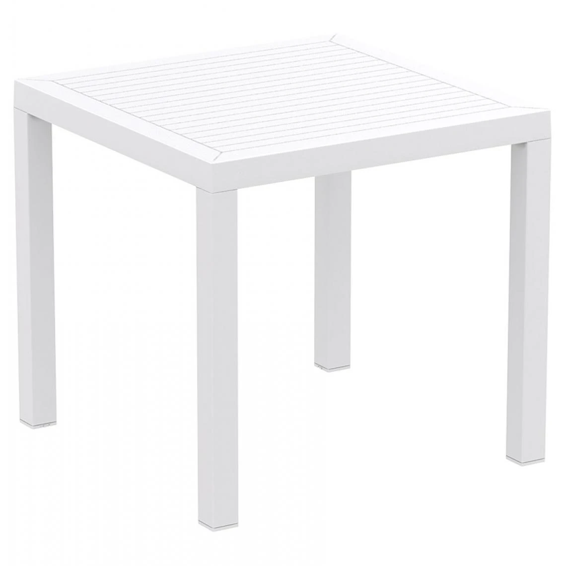 Alterego Table De Terrasse 'CANTINA' Design En Matière Plastique Blanche - 80x... 3 Alterego Table De Terrasse 'CANTINA' Design En Matière Plastique Blanche - 80x...