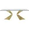 Karedesign Table Gloria 200x100cm Dorée Kare Design 2 Karedesign Table Gloria 200x100cm Dorée Kare Design -Vente-unique shop table gloria gold 200x100cm kare design