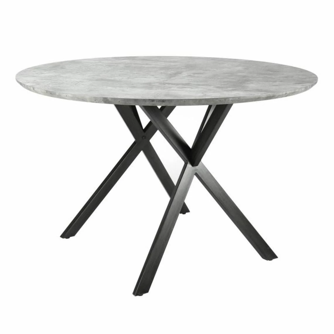 L'Héritier Du Temps Table Ronde Hinsk Table De Repas Design Indus En Acier Noir Et Bois Av... 3 L'Héritier Du Temps Table Ronde Hinsk Table De Repas Design Indus En Acier Noir Et Bois Av...