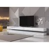 3xeliving Table TV Innovante Et Moderne Sajna 280cm Blanc / Blanc Brillant