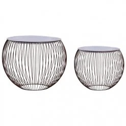 Chunhelife Tables Basses 2 Pcs Doré