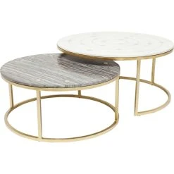 Karedesign Tables D'appoint Mystic Rondes Set De 2 Kare Design