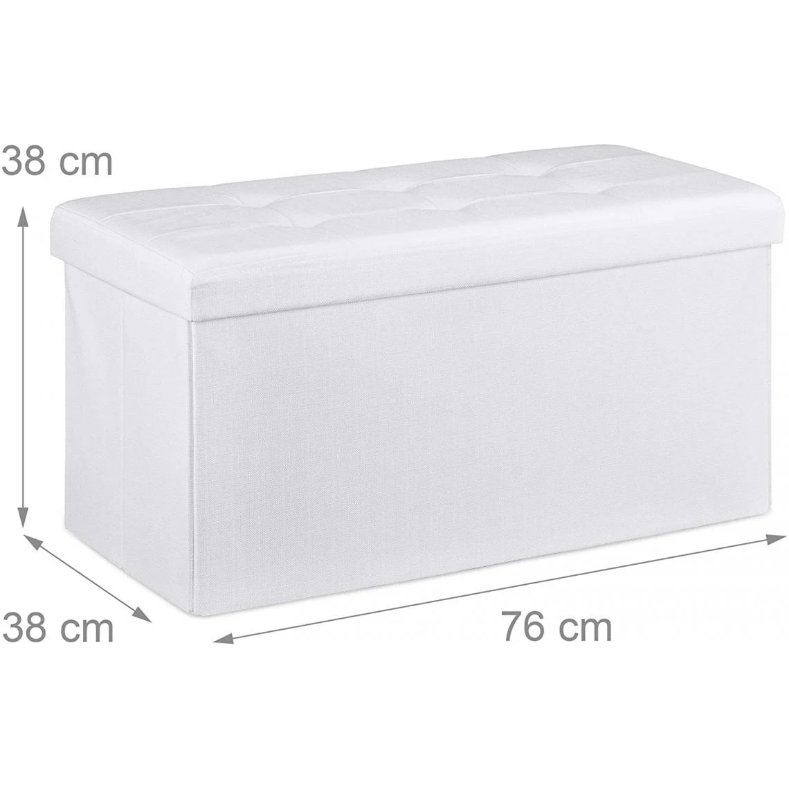 HELLOSHOP26 Tabouret Banquette Pouf De Rangement Pliant Coffre Repose-pieds 76 Cm ... 5 HELLOSHOP26 Tabouret Banquette Pouf De Rangement Pliant Coffre Repose-pieds 76 Cm ... – Image 3