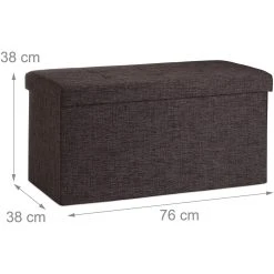HELLOSHOP26 Tabouret Banquette Pouf De Rangement Pliant Coffre Repose-pieds 76 Cm ... -Vente-unique shop tabouret banquette pouf de rangement pliant coffre repose pieds 76 cm lin marron 1300023375 11031900 28815676 1140x1140