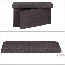 HELLOSHOP26 Tabouret Banquette Pouf De Rangement Pliant Coffre Repose-pieds 76 Cm ... -Vente-unique shop tabouret banquette pouf de rangement pliant coffre repose pieds 76 cm lin marron 1300023375 11031900 28815678 1140x1140