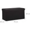 HELLOSHOP26 Tabouret Banquette Pouf De Rangement Pliant Coffre Repose-pieds 76 Cm ...