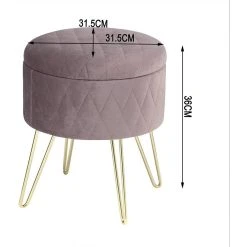 HELLOSHOP26 Tabouret Rembourré Avec Espace De Rangement En Velours Rond Rose 19_0... -Vente-unique shop tabouret rembourre avec espace de rangement en velours rond rose 190000222 11031926 28815776 1140x1140