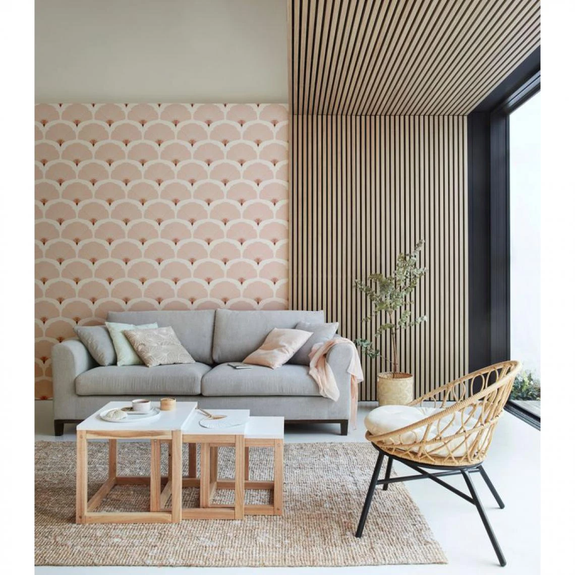 Triple Gigogne LINEA NATURA Blanc/ Naturel GINO 4 Triple Gigogne LINEA NATURA Blanc/ Naturel GINO – Image 2