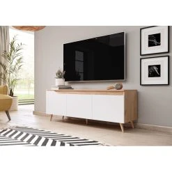 VIVALDI Meuble TV - TUE - 140 Cm - Chêne Kraft Or / Béton Graphite -... 6 VIVALDI Meuble TV - TUE - 140 Cm - Chêne Kraft Or / Béton Graphite -... -Vente-unique shop u1vxlzf