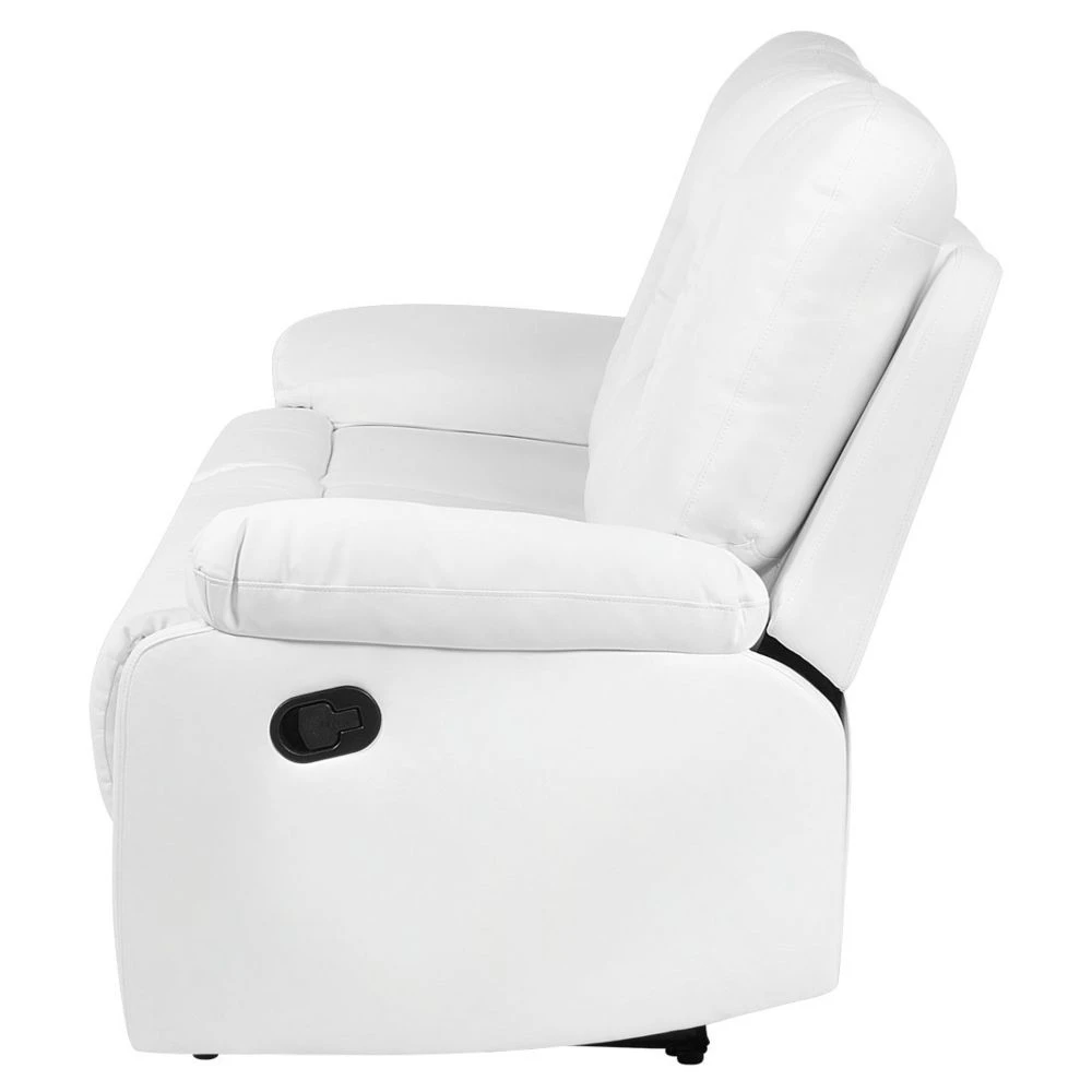 Beliani Canapé 3 Places En Simili Cuir Blanc Avec Position Réglable BERGEN 7 Beliani Canapé 3 Places En Simili Cuir Blanc Avec Position Réglable BERGEN – Image 5