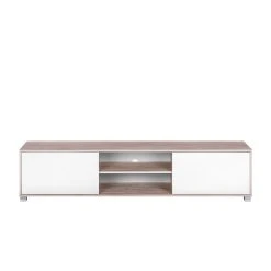 Beliani Meuble TV Blanc Et En Bois Clair LINCOLN - 11 Beliani Meuble TV Blanc Et En Bois Clair LINCOLN - -Vente-unique shop undef src sa picid 757009 x 2560 type whitesh image