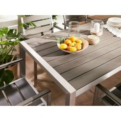 Beliani Table De Jardin En Aluminium Et Bois Synthétique Gris 180 X 9... 8 Beliani Table De Jardin En Aluminium Et Bois Synthétique Gris 180 X 9... -Vente-unique shop undef src sa picid 775170 x 2560 type whitesh image