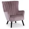 MENZZO Fauteuil Scandinave Vidal En Velours Rose -Vente-unique shop vidal 8861v rose