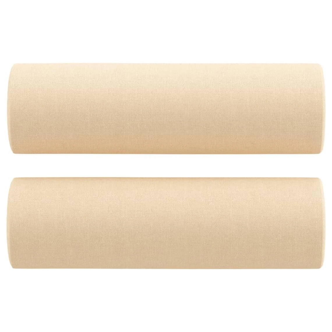 VidaXL Canapé 2 Places Et Oreillers Et Coussins Crème 120 Cm Tissu 6 VidaXL Canapé 2 Places Et Oreillers Et Coussins Crème 120 Cm Tissu – Image 4