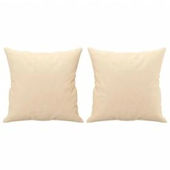 VidaXL Canapé 2 Places Et Oreillers Et Coussins Crème 140 Cm Tissu -Vente-unique shop vidaxl canape 2 places et oreillers et coussins creme 140 cm tissu 13741026 37950186 1140x1140