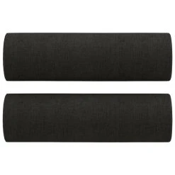 VidaXL Canapé 3 Places Et Oreillers Et Coussins Noir 210 Cm Tissu -Vente-unique shop vidaxl canape 3 places et oreillers et coussins noir 210 cm tissu 13741392 37951948 1140x1140
