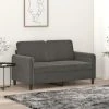 VidaXL Canapé à 2 Places Gris Foncé 120 Cm Velours