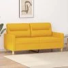 VidaXL Canapé à 2 Places Jaune Clair 140 Cm Tissu 2 VidaXL Canapé à 2 Places Jaune Clair 140 Cm Tissu -Vente-unique shop vidaxl canape a 2 places jaune clair 140 cm tissu 14104536 1117326 26 1140x1140