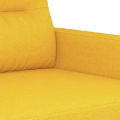 VidaXL Canapé à 2 Places Jaune Clair 140 Cm Tissu -Vente-unique shop vidaxl canape a 2 places jaune clair 140 cm tissu 14104536 1117334 34 1140x1140