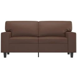 VidaXL Canapé à 2 Places Marron 120 Cm Similicuir -Vente-unique shop vidaxl canape a 2 places marron 120 cm similicuir 14105028 39289750 1140x1140