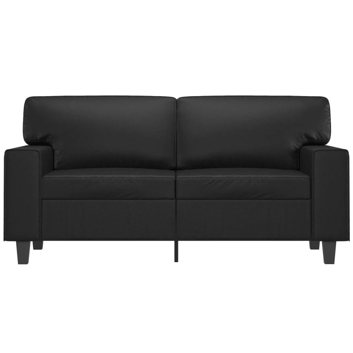 VidaXL Canapé à 2 Places Noir 120 Cm Similicuir 4 VidaXL Canapé à 2 Places Noir 120 Cm Similicuir – Image 2