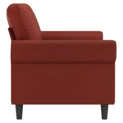 VidaXL Canapé à 2 Places Rouge Bordeaux 140 Cm Similicuir -Vente-unique shop vidaxl canape a 2 places rouge bordeaux 140 cm similicuir 14104488 39287060 1140x1140