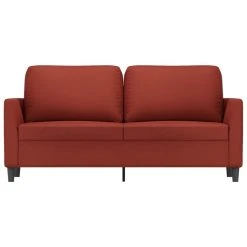 VidaXL Canapé à 2 Places Rouge Bordeaux 140 Cm Similicuir -Vente-unique shop vidaxl canape a 2 places rouge bordeaux 140 cm similicuir 14104512 39287178 1140x1140