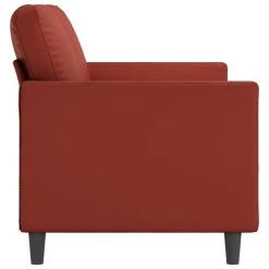 VidaXL Canapé à 2 Places Rouge Bordeaux 140 Cm Similicuir -Vente-unique shop vidaxl canape a 2 places rouge bordeaux 140 cm similicuir 14104512 39287180 1140x1140