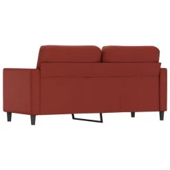 VidaXL Canapé à 2 Places Rouge Bordeaux 140 Cm Similicuir -Vente-unique shop vidaxl canape a 2 places rouge bordeaux 140 cm similicuir 14104512 39287182 1140x1140