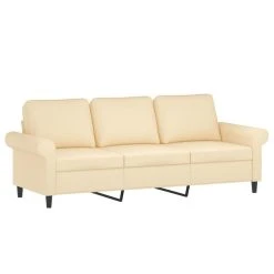 VidaXL Canapé à 3 Places Avec Repose-pieds Crème 180 Cm Tissu 10 VidaXL Canapé à 3 Places Avec Repose-pieds Crème 180 Cm Tissu -Vente-unique shop vidaxl canape a 3 places avec repose pieds creme 180 cm tissu 13692648 37752152 1140x1140