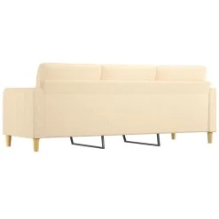 VidaXL Canapé à 3 Places Crème 210 Cm Tissu 10 VidaXL Canapé à 3 Places Crème 210 Cm Tissu -Vente-unique shop vidaxl canape a 3 places creme 210 cm tissu 13570632 1117742 42 1140x1140