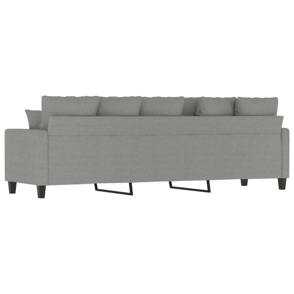 VidaXL Canapé à 3 Places Gris Clair 210 Cm Tissu 6 VidaXL Canapé à 3 Places Gris Clair 210 Cm Tissu – Image 4