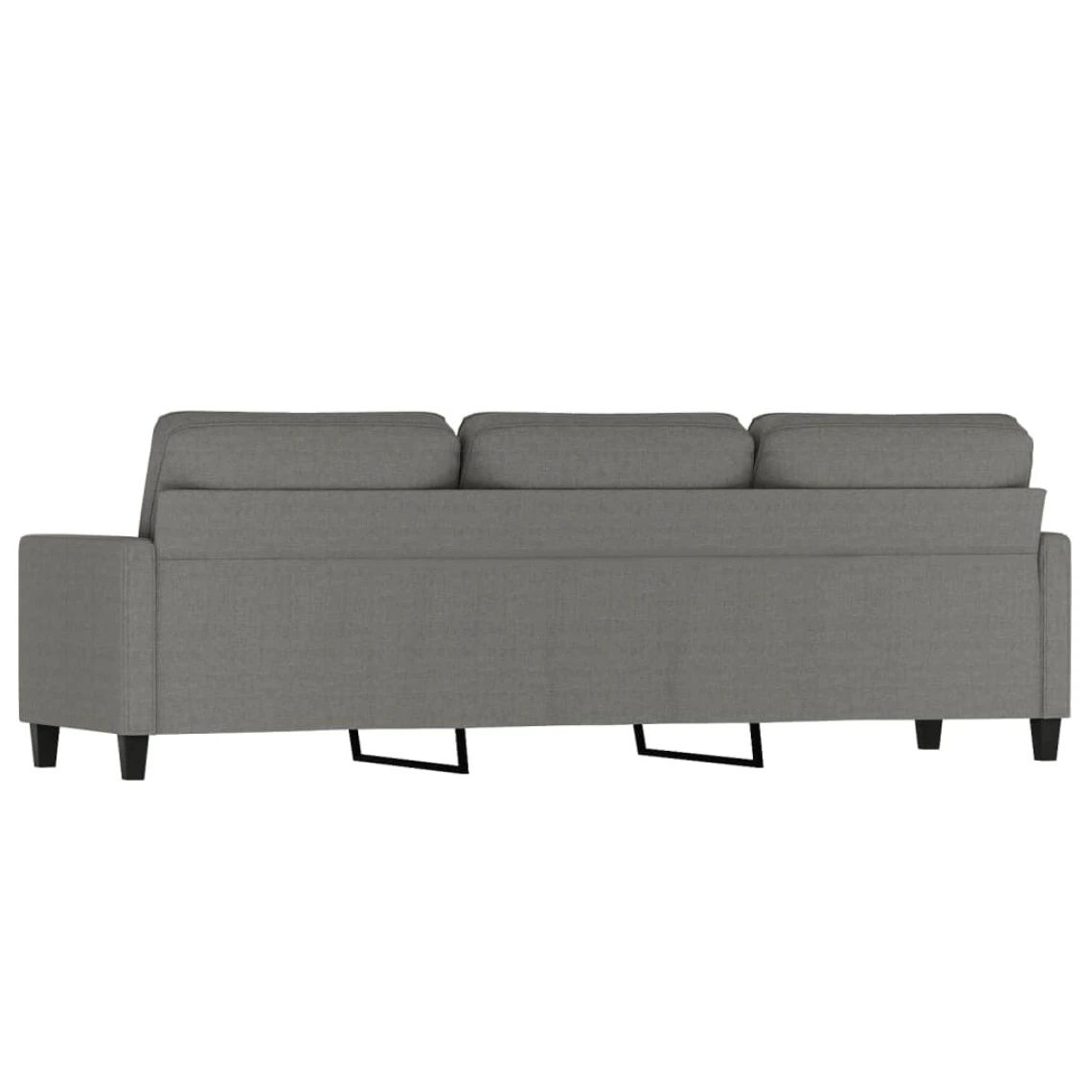 VidaXL Canapé à 3 Places Gris Foncé 210 Cm Tissu 6 VidaXL Canapé à 3 Places Gris Foncé 210 Cm Tissu – Image 4