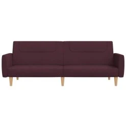 VidaXL Canapé-lit à 2 Places Avec Repose-pied Violet Tissu -Vente-unique shop vidaxl canape lit a 2 places avec repose pied violet tissu 14105256 39290894 1140x1140