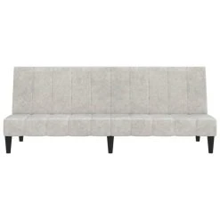 VidaXL Canapé-lit à 2 Places Avec Tabouret Gris Clair Tissu Microfib... -Vente-unique shop vidaxl canape lit a 2 places avec tabouret gris clair tissu microfibre 14104778 39288512 1140x1140