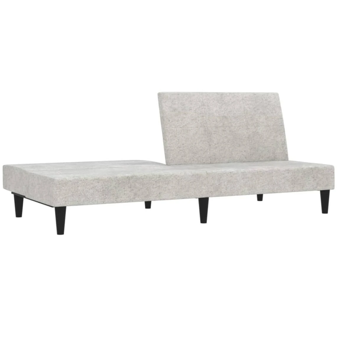 VidaXL Canapé-lit à 2 Places Avec Tabouret Gris Clair Tissu Microfib... 7 VidaXL Canapé-lit à 2 Places Avec Tabouret Gris Clair Tissu Microfib... – Image 5