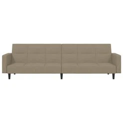 VidaXL Canapé-lit à 2 Places Gris Clair Microfibre -Vente-unique shop vidaxl canape lit a 2 places gris clair microfibre 12696884 1116254 54 1140x1140