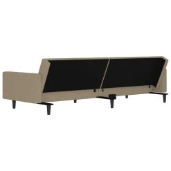 VidaXL Canapé-lit à 2 Places Gris Clair Microfibre -Vente-unique shop vidaxl canape lit a 2 places gris clair microfibre 12696884 1116256 56 1140x1140