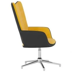 VidaXL Chaise De Relaxation Jaune Moutarde Velours Et PVC -Vente-unique shop vidaxl chaise de relaxation jaune moutarde velours et pvc 11640208 30632262 1140x1140