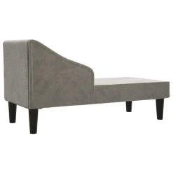 VidaXL Chaise Longue Avec Traversin Gris Clair Velours -Vente-unique shop vidaxl chaise longue avec traversin gris clair velours 14104438 39286812 1140x1140