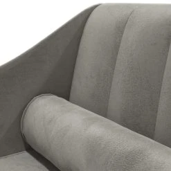 VidaXL Chaise Longue Avec Traversin Gris Clair Velours -Vente-unique shop vidaxl chaise longue avec traversin gris clair velours 14104438 39286814 1140x1140