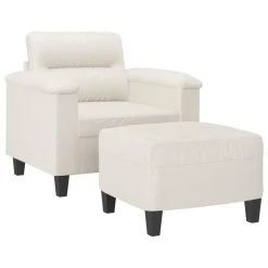 VidaXL Fauteuil Avec Repose-pied Crème 60 M Similicuir 9 VidaXL Fauteuil Avec Repose-pied Crème 60 M Similicuir -Vente-unique shop vidaxl fauteuil avec repose pied creme 60 m similicuir 13698534 37777902 1140x1140