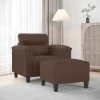 VidaXL Fauteuil Avec Repose-pied Marron 60 M Similicuir 1 VidaXL Fauteuil Avec Repose-pied Marron 60 M Similicuir -Vente-unique shop vidaxl fauteuil avec repose pied marron 60 m similicuir 13698250 37776542 1140x1140
