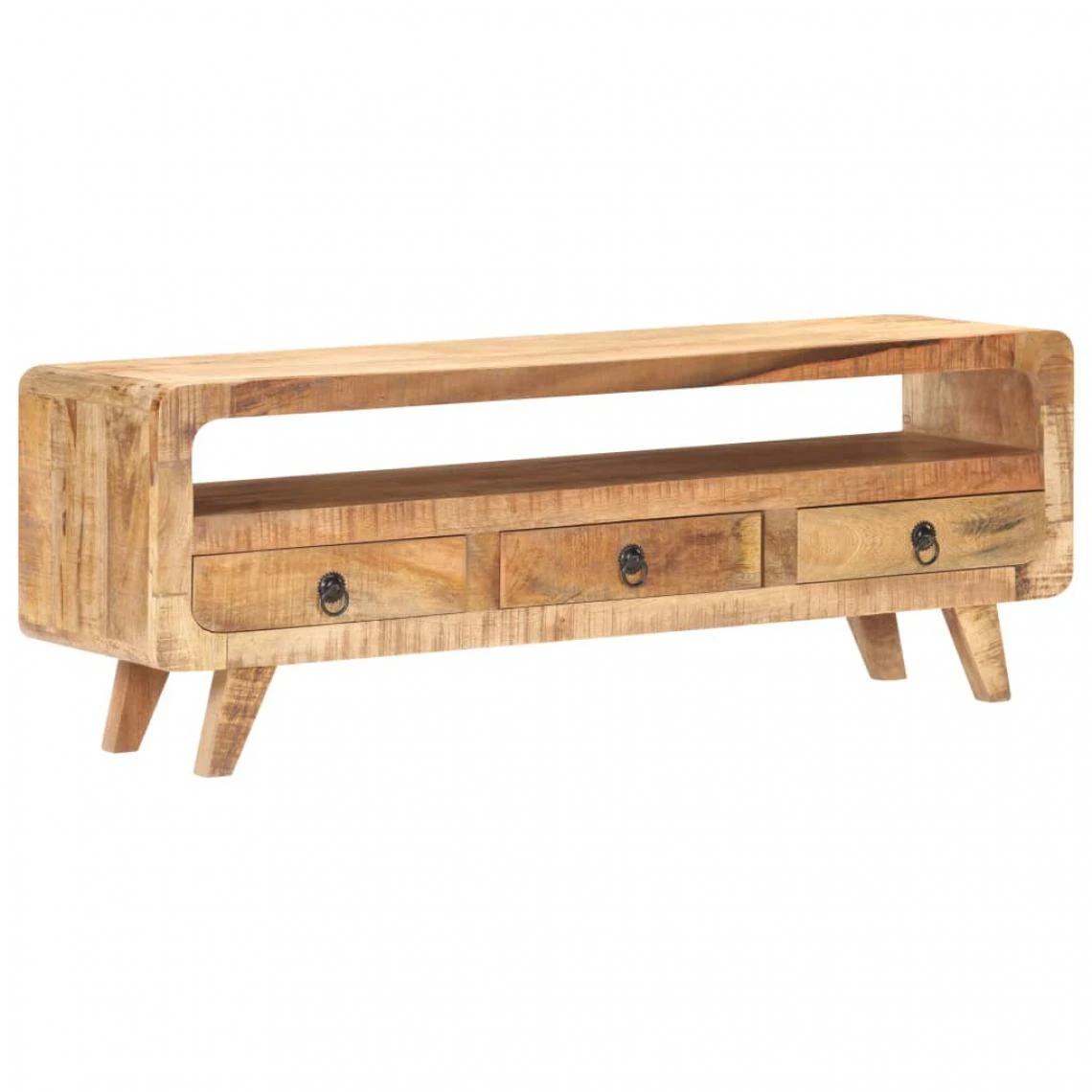 VidaXL Meuble TV 117x30x41 Cm Bois De Manguier Massif Brut 3 VidaXL Meuble TV 117x30x41 Cm Bois De Manguier Massif Brut