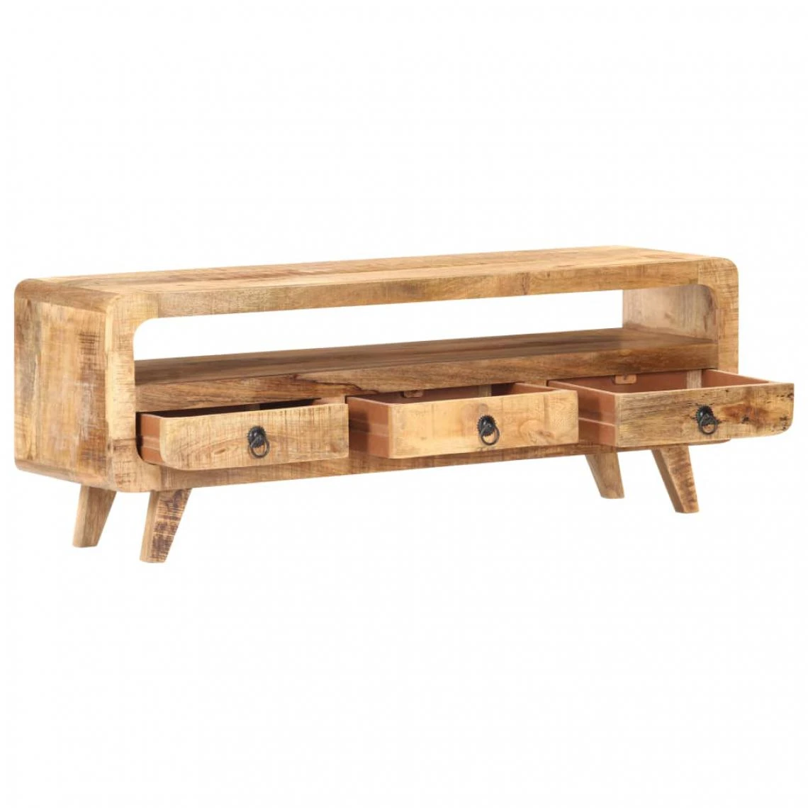 VidaXL Meuble TV 117x30x41 Cm Bois De Manguier Massif Brut 5 VidaXL Meuble TV 117x30x41 Cm Bois De Manguier Massif Brut – Image 3