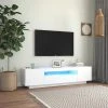 VidaXL Meuble TV Avec Lumières LED Blanc 160x35x40 Cm